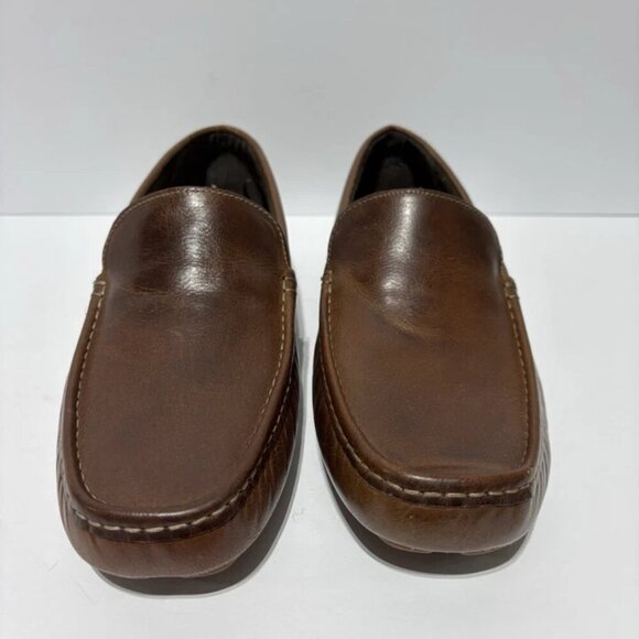 L.B. Evans Men’s Alton Slippers Brown Leather, Size 9 M